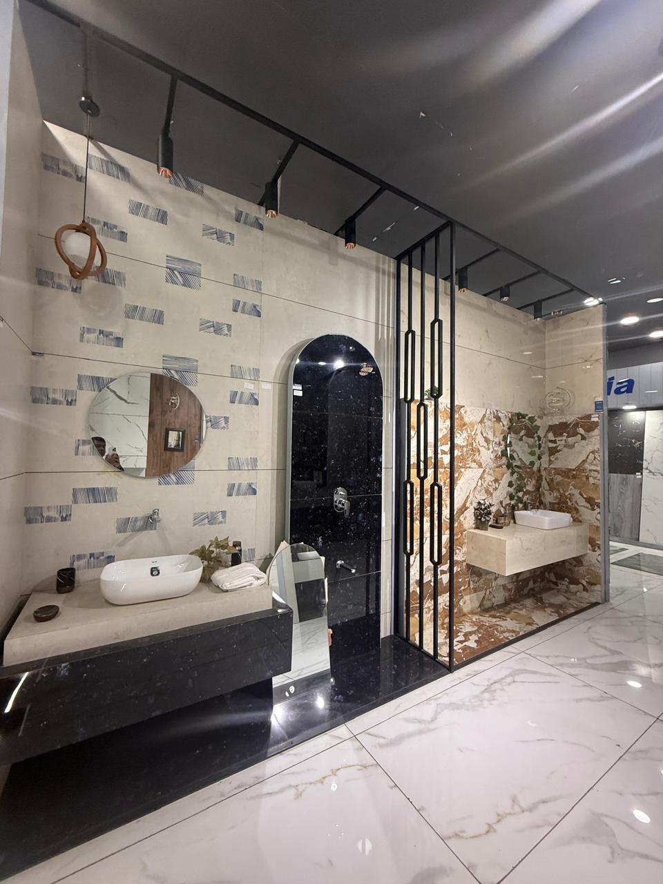 Bathroom finish display