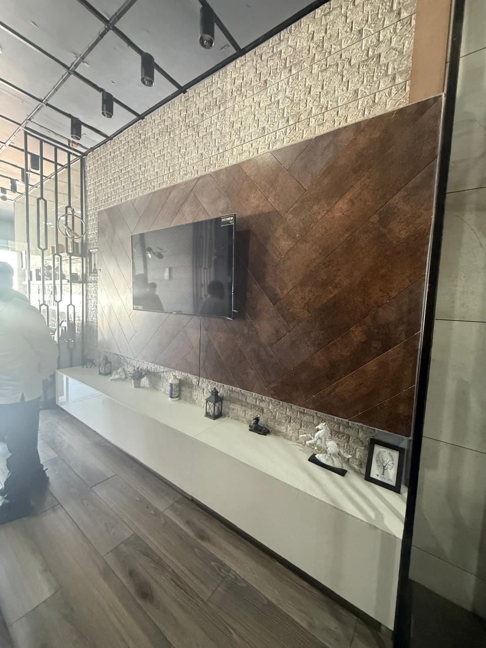 TV wall finish and panel work