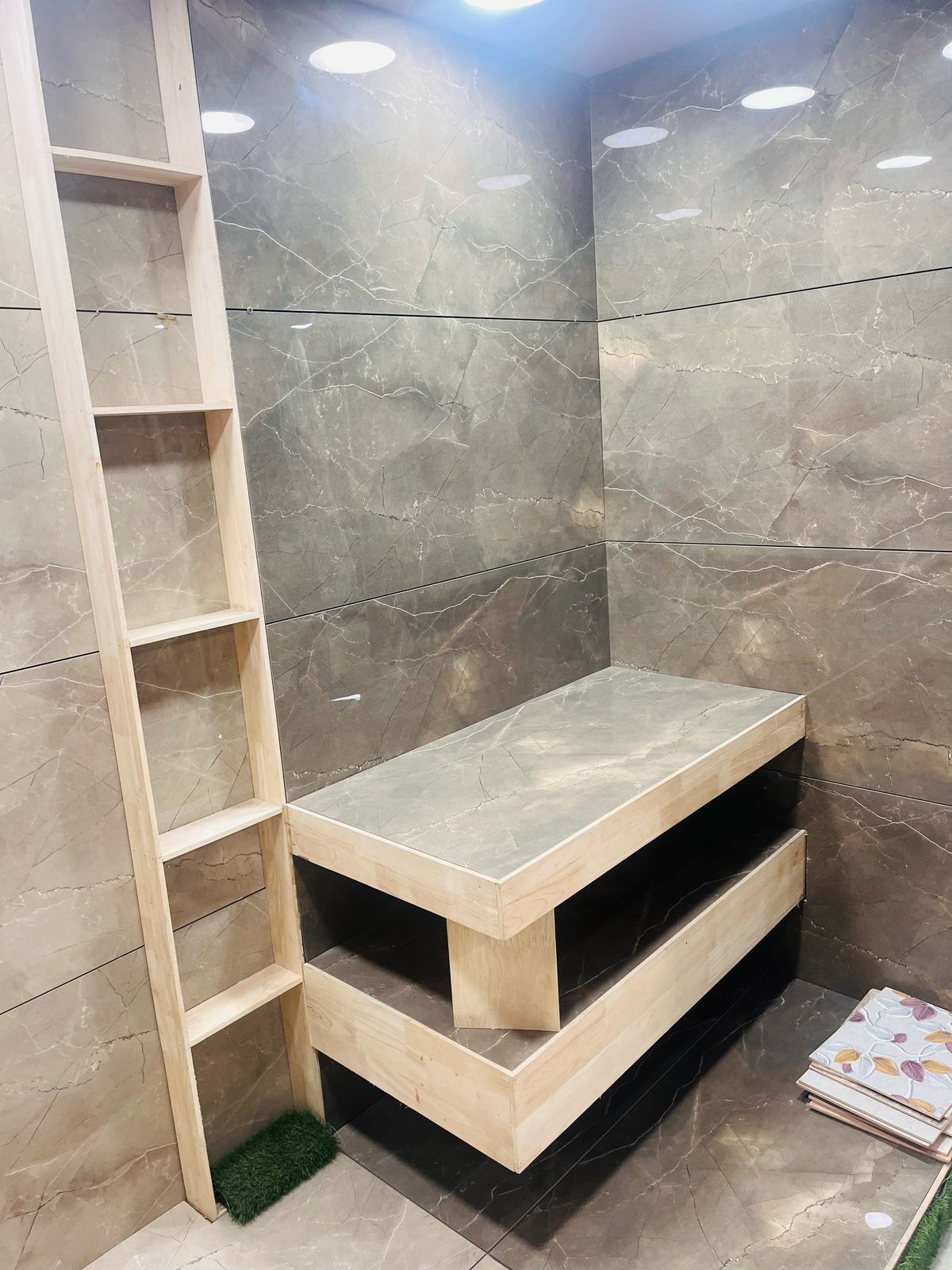Stone texture bedroom platform