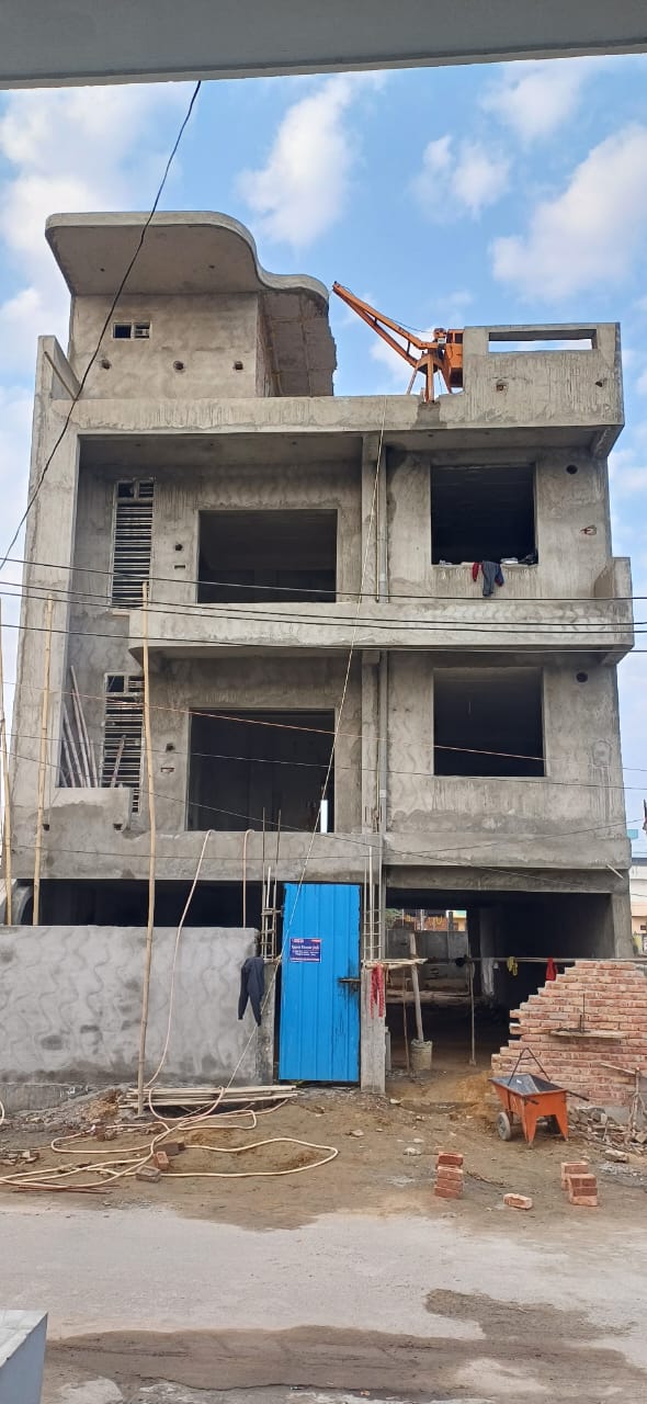 Concrete structure under construction