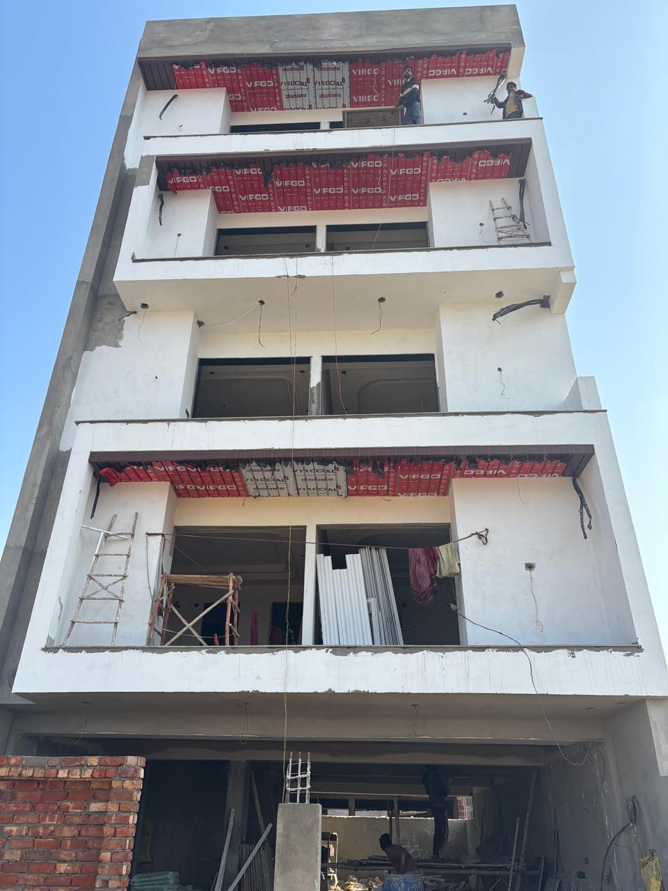 White multi-floor building facade