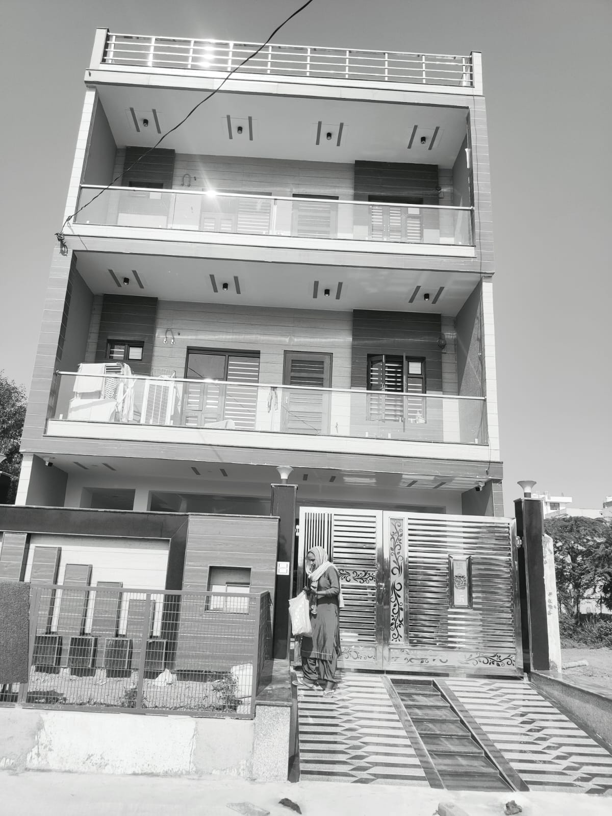 Simple multi-floor house exterior