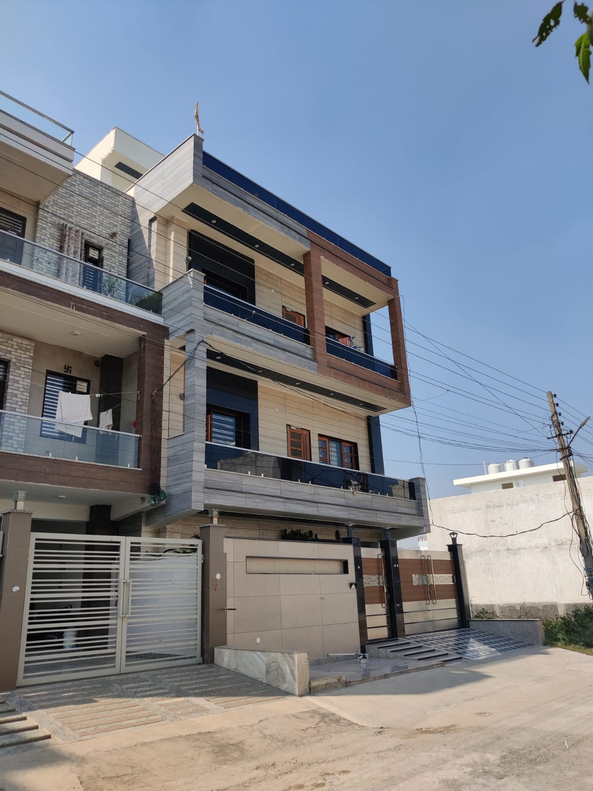 Completed multi-floor home exterior