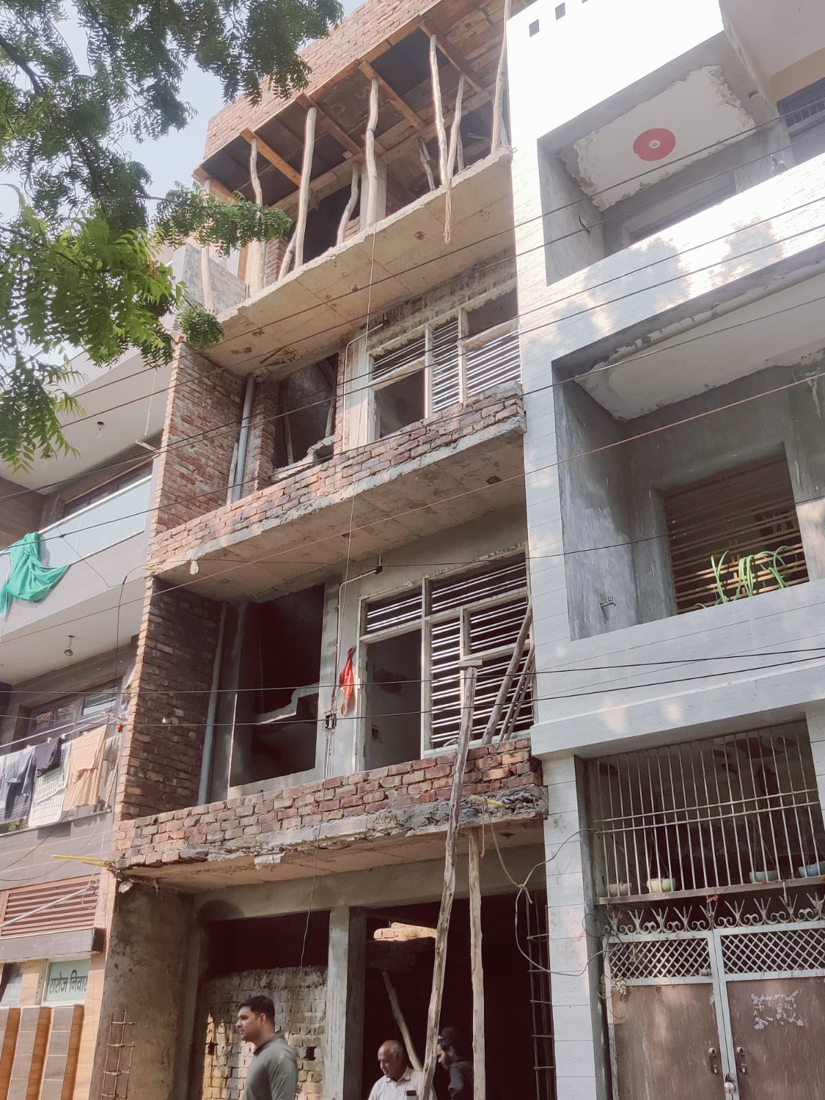 Mid-construction residential building