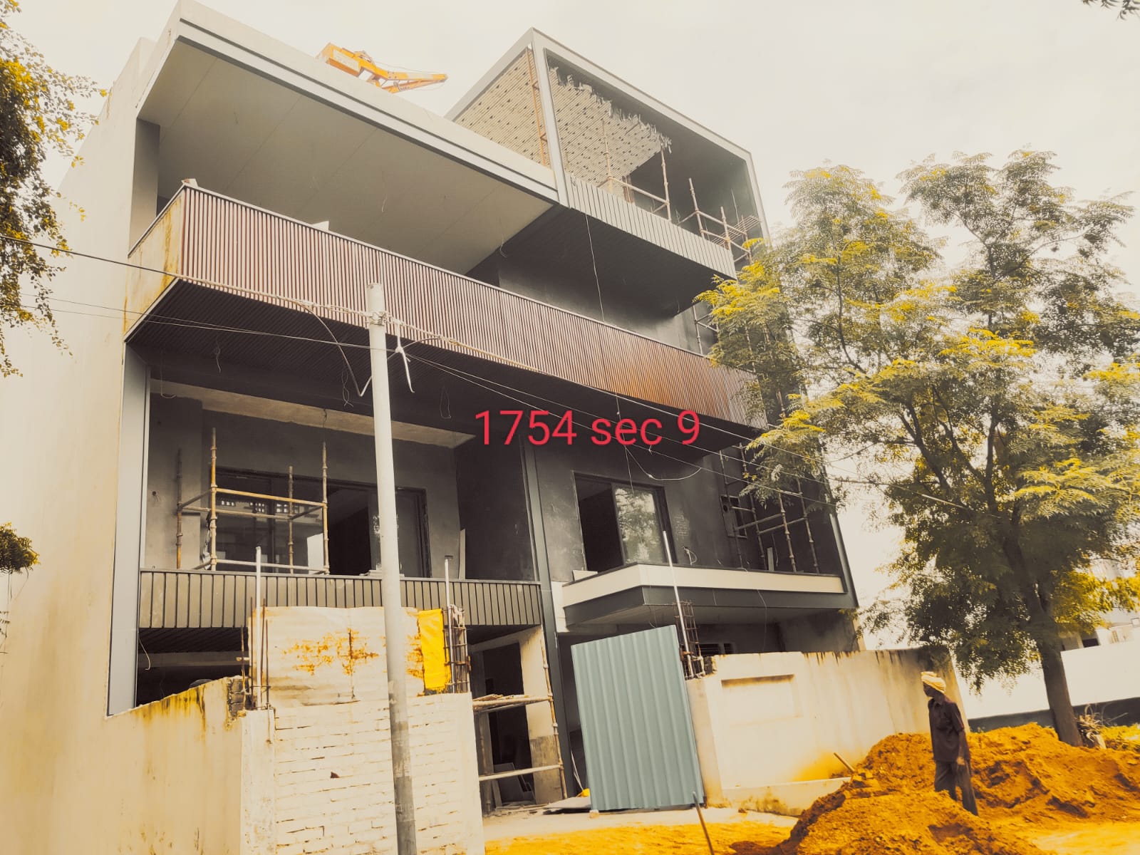 Large residence under construction in sector 9